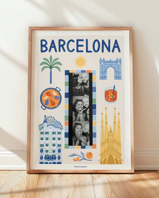 Barcelona Photobooth Print | Travel Print | Photobooth Print