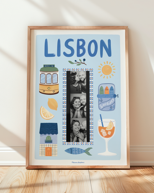 Lisbon Photobooth Art Print | Travel Print | Photobooth Print