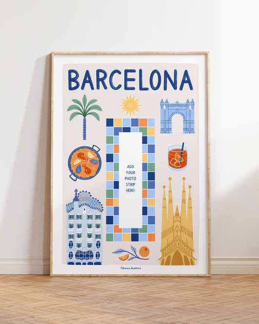 Barcelona Photobooth Print | Travel Print | Photobooth Print
