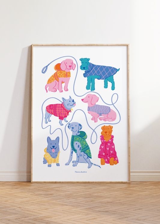 Dog Park Art Print | Dog Print | Lounge Wall Art