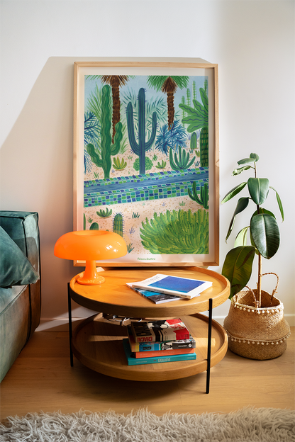 Jardin Majorelle Art Print | Marrakesh Art Print | Lounge Bedroom Decor