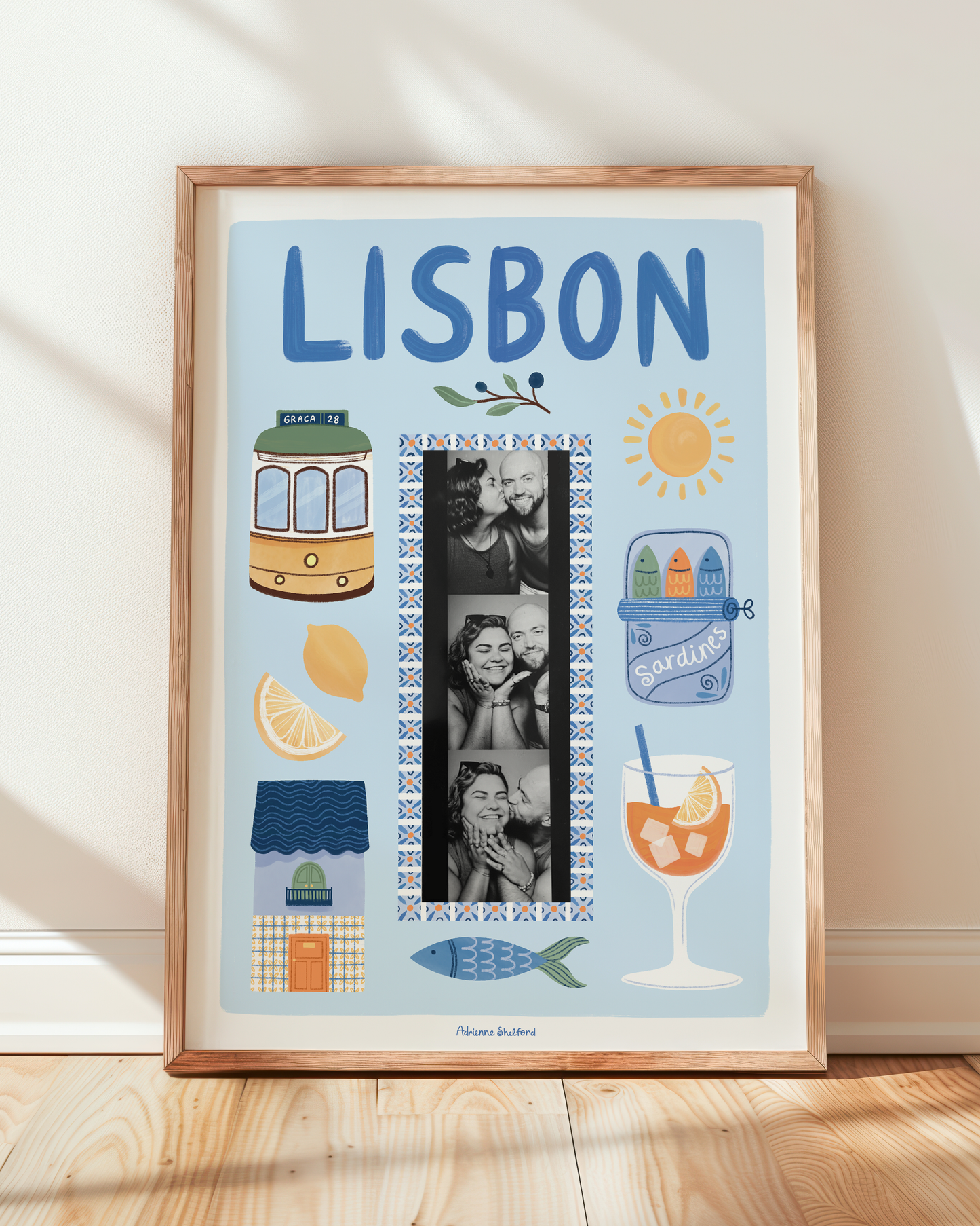 Lisbon Photobooth Art Print | Travel Print | Photobooth Print