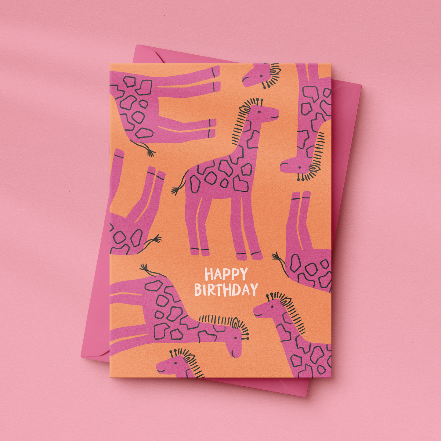 Happy Birthday Greeting Card | Kids Giraffe Birthday Card