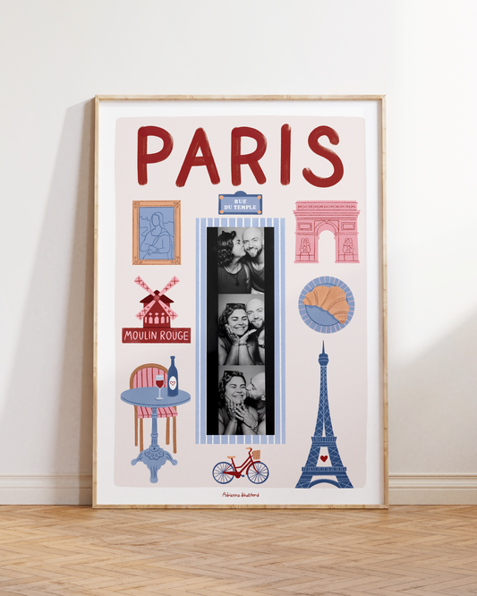 Paris Photobooth Print | Travel Print | Photobooth Print
