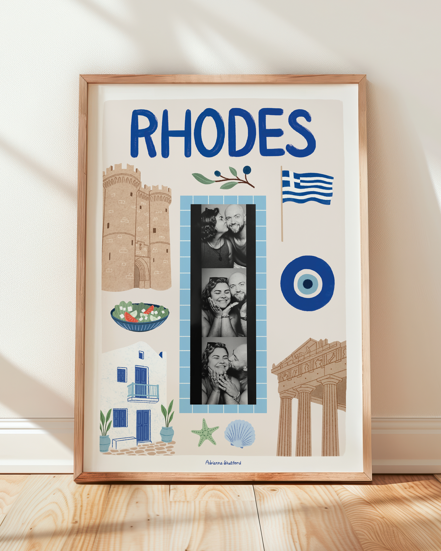 Rhodes Photobooth Print | Travel Print | Photobooth Print
