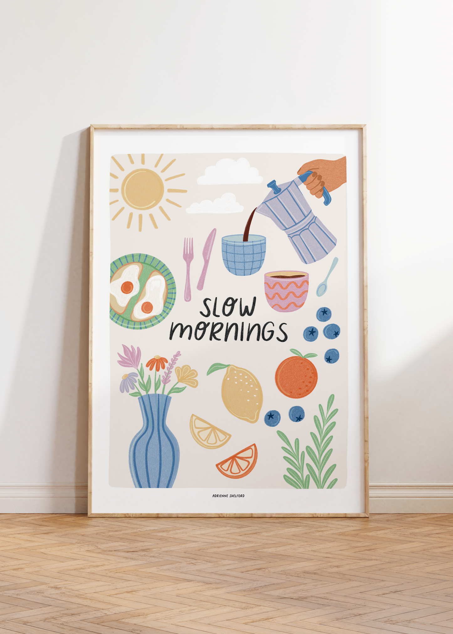 Slow Mornings Art Print | Home Decor | Living Room Wall Art