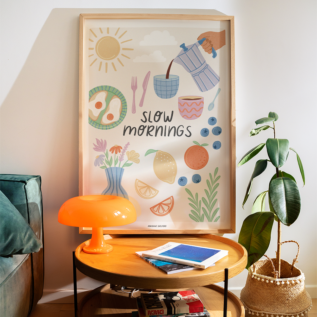 Slow Mornings Art Print | Home Decor | Living Room Wall Art