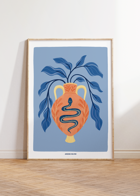 Snake Plant Art Print | Plant Print | Lounge Decor